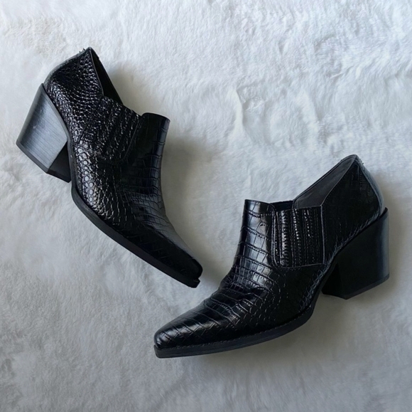 Sam Edelman croc booties sz 6 - Picture 4 of 4